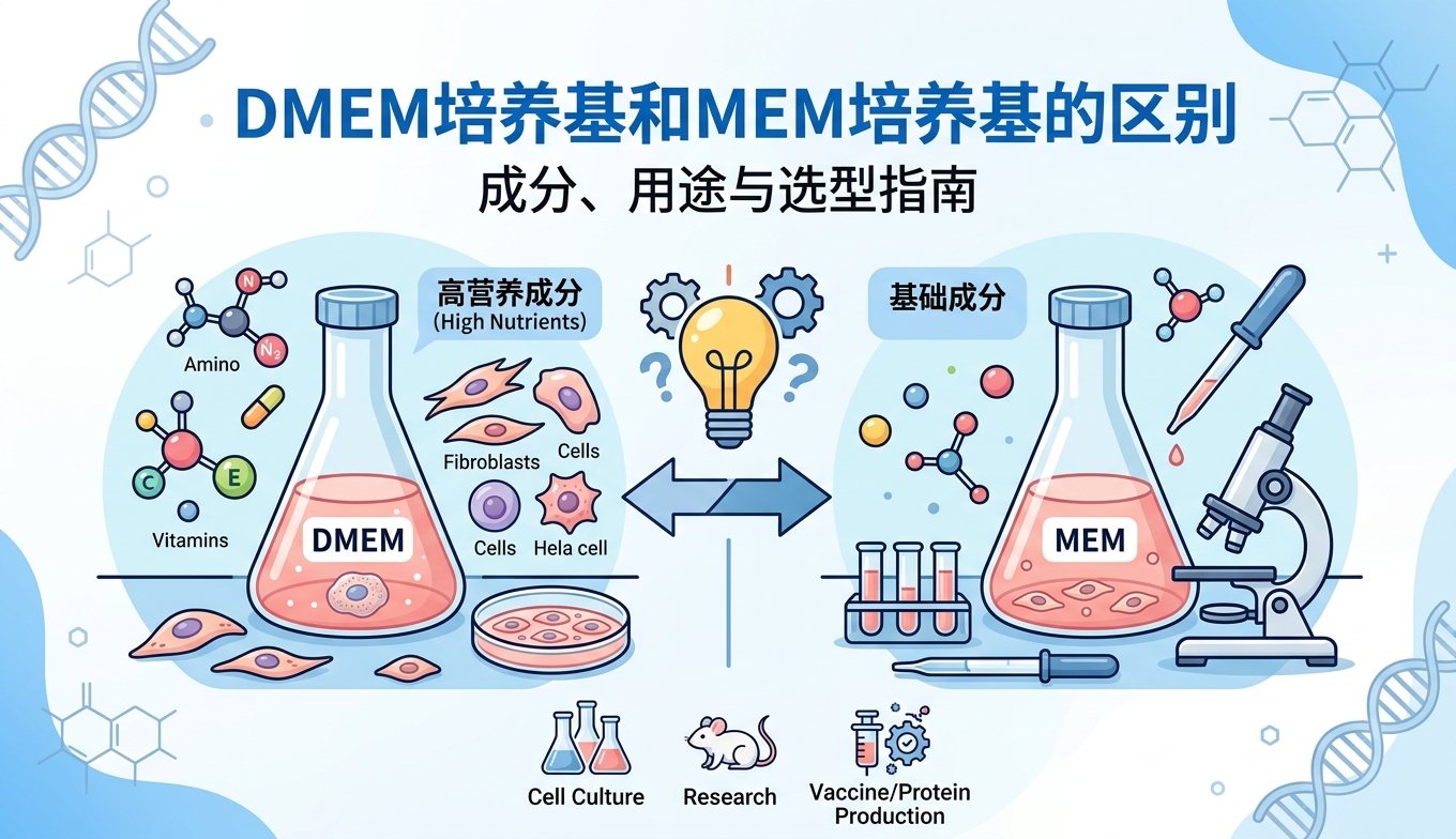 DMEM培养基和MEM培养基的区别：成分、用途与选型指南